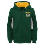 Packers Youth Stay Warm Full Zip Performance Hoodie