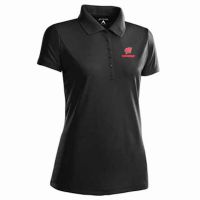 Badgers Women's Black Pique Xtra-Lite Polo