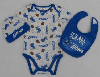 Lions Newborn Creeper, Hat and Bib Set