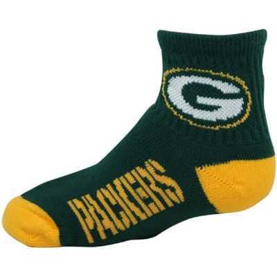 Packers Youth Colorblock Quarter Crew Socks