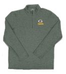 Packer Men's 1/4 Zip Heather Green Pullover