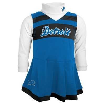 Detroit Lions Preschool Girl's Cheerleader with Turtleneck