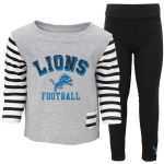 Detroit Lions Little Big Girl Pant  Set